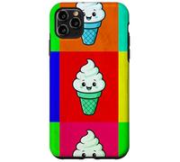 Cornet de crème glacée coloré pour Dessert Kawaii Arc-en-Ciel Gelato Coque pour iPhone 11 Pro Max