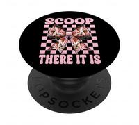 Cornet de crème glacée Fille Maman Rose Coquette Bow Scoop There It is PopSockets PopGrip Adhésif