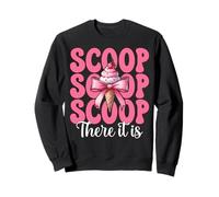 Cornet de crème glacée Scoop There It is Girl Mom Pink Coquette Nœud Sweatshirt