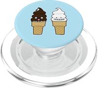 Cornet de crème glacée Soft Serve gaufrée au Chocolat à la Vanille PopSockets PopGrip pour MagSafe