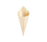Cornet en bois pour contact alimentaire - Petit modèle - 12,5 x 5 cm - 12 pcs