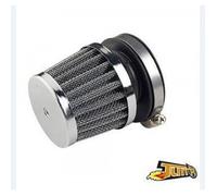 Cornet filtre à air chromé D57mm avec protection pour moto quad scooter 50 cross