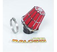 Cornet filtre à air Malossi 04 7593.K0 Ø38 rouge E5 scooter PHBN PHVA Mikuni