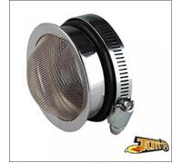 Cornet filtre à air Tun'R chromé Ã˜ 60mm SHA pour moto 50 à boite scooter cyclo