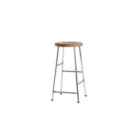 Cornet Tabouret de Bar H65 Chrome/Chêne Huilé