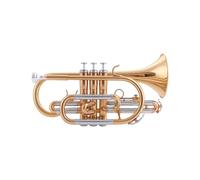 Cornet trompette laqué or clé si instrument de musique professionnel
