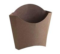 Cornets à frites carton recyclable kraft brun 8.3cm * 13cm * 12.5cm, lot de 1000 unités