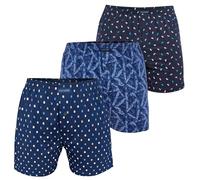 Cornette Lot de 3 boxers haut de gamme pour homme américain en coton, long, léger, confortable, respirant, doux | Boxer américain, fantaisie culottes pour homme en coton Boxer, Voile | Triangle |