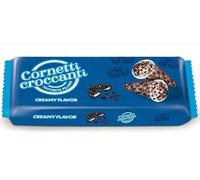 Cornetti Croccanti Gaufrettes Black Cookies Biscuit Chocolat, Saveur Crémeuse, Pack de 3 Paquets de 100g