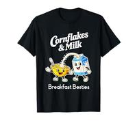 Cornflakes & Milk Breakfast Besties, Joli Duo de Dessins animés rétro T-Shirt