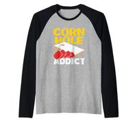 Cornhole Addict Cornhole Player Fun Manche Raglan