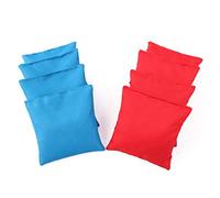 Cornhole Bean Bag Lot de 8 sacs de cornhole rouges et 4 sacs bleus, sac de corn rempli de cornhole pour entraînement en plein air