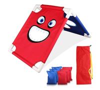 Cornhole Board Set Big Mouth Monster Corn Hole Games pour Adultes Enfants Double Face interactif Parent-Enfant Jeux de Cour Famille en Plein air