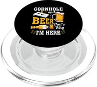 Cornhole et bière, C'est Pourquoi Je suis là Funny Corn Hole PopSockets PopGrip pour MagSafe