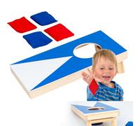 Cornhole Game - Bain de haricot de table en bois ame Conseil de lancement de sable | Sangles éducatifs pour parent-fils interactif sanglier pour enfants et familles petites cartes et sacs