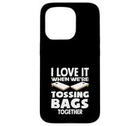 Cornhole Lover, J'adore Quand Nous lançons des Sacs Ensemble Coque pour iPhone 15 Pro