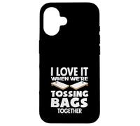 Cornhole Lover, J'adore Quand Nous lançons des Sacs Ensemble Coque pour iPhone 16