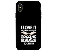 Cornhole Lover, J'adore Quand Nous lançons des Sacs Ensemble Coque pour iPhone X/XS