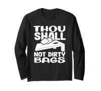 Cornhole Lover Thou Shall Not Dirty Bags Fun Manche Longue