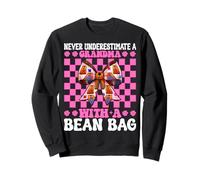 Cornhole Nana ne sous-estime jamais Une Grand-mère avec Un Pouf Sweatshirt