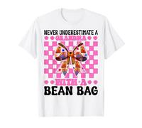 Cornhole Nana ne sous-estime jamais Une Grand-mère avec Un Pouf T-Shirt