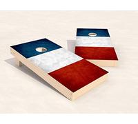Cornhole Officiel 90x60 - Zone Rouge - 2 Planches - 2x4 Sacs - Housse de Protection - Bois Véritable (France Design - 100% Bois - ACL REC)
