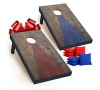 Cornhole Officiel en Bois - 90×60 cm - Plateaux Premium + 8 Sacs - Set Complet avec Housse de Transport - Jeu Extérieur Enfant Adulte pour Jardin, Plage, Camping - Original Corner