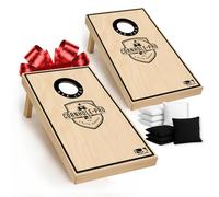 Cornhole Officiel en Bois - 90×60 cm - Plateaux Premium + 8 Sacs - Set Complet avec Housse de Transport - Jeu Extérieur Enfant Adulte pour Jardin, Plage, Camping - Original Corner