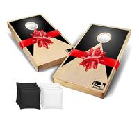 Cornhole Officiel Lumineux en Bois - 90×60 cm - Plateaux Premium avec LED Intégrées + 8 Sacs - Set Complet avec Housse de Transport - Jeu Extérieur Jardin, Soirées - Original Corner