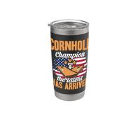 Cornhole Player Cornhole Champion The Talent est arrivé Gobelet isotherme en acier inoxydable double paroi