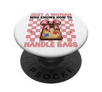 Cornhole Player est Juste Une Femme Qui Sait Comment Manipuler Les Sacs PopSockets PopGrip Adhésif