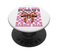 Cornhole Player est Juste Une Fille Qui Sait Comment Manipuler Les Sacs PopSockets PopGrip Adhésif