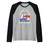 Cornhole Player Four Bags of Fury Fun Manche Raglan