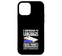 Cornhole Player Je Parle 4 Langues Cornhole Coque pour iPhone 12 Mini