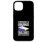 Cornhole Player Je Parle 4 Langues Cornhole Coque pour iPhone 13