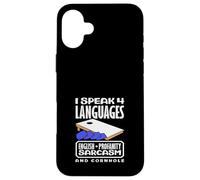 Cornhole Player Je Parle 4 Langues Cornhole Coque pour iPhone 16 Plus