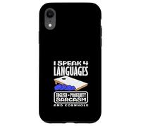 Cornhole Player Je Parle 4 Langues Cornhole Coque pour iPhone XR