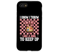 Cornhole Player Pouf Poire avec Inscription « I Know I Throw Like A Girl » Coque pour iPhone SE (2020) / 7/8