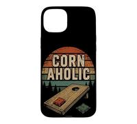 Cornhole Pouf Poire rétro Coucher de Soleil Coque pour iPhone 15 Plus