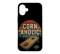 Cornhole Pouf Poire rétro Coucher de Soleil Coque pour iPhone 16 Plus
