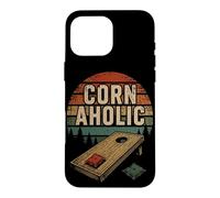 Cornhole Pouf Poire rétro Coucher de Soleil Coque pour iPhone 16 Pro Max