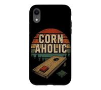 Cornhole Pouf Poire rétro Coucher de Soleil Coque pour iPhone XR