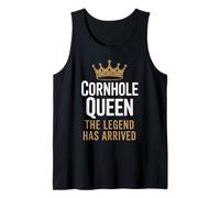 Cornhole Queen Cadeau Femme Jeu de Lancer de Sacs Bean Bag Débardeur