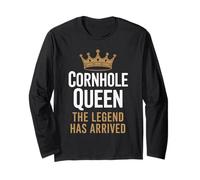 Cornhole Queen Cadeau Femme Jeu de Lancer de Sacs Bean Bag Manche Longue