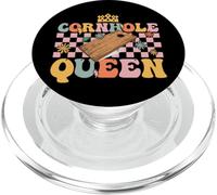 Cornhole Queen Groovy Cornhole Mom Cornhole PopSockets PopGrip pour MagSafe