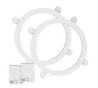 Cornhole Ring Lights - LED Light Up Board Rings for Cornhole Sets | Waterproof Lawn Backyard Games | 2-Pack Battery Operated Circle Lights for Four Corners Day Night Play Eye Protection ABS 19x19cm