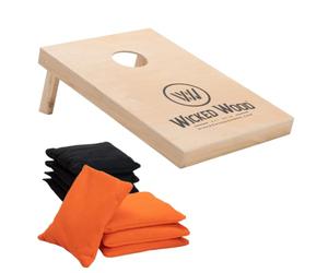 Cornhole Starting Kit - Wicked Wood - Qualité ACL - 90x60 cm - Inclus 1 Planche & 2x4 Sacs - pour Intérieur & Extérieur