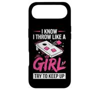 Cornhole Women Lady Funny I Throw Like A Girl Essayer De Suivre Coque pour iPhone Air