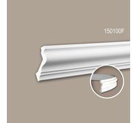 Corniche 150100F Profhome Moulure décorative flexible style Néo-Classicisme blanc 2 m