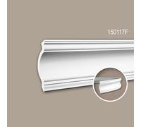 Corniche 150117F Profhome Moulure décorative flexible style Néo-Classicisme blanc 2 m